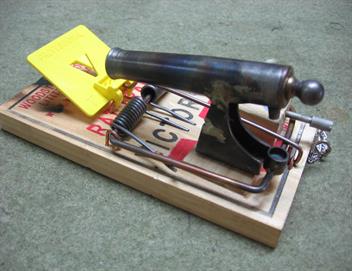 A better mousetrap. You will need black powder, cap, shot, and a fire extinguisher!